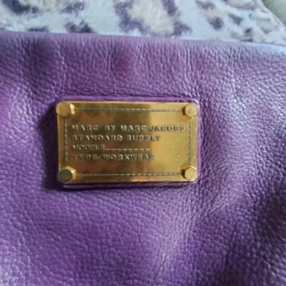 Marc  by Marc Jacobs | Purple Leather Percy Bag Bag with Antique gold hardware - Picture 9 of 16